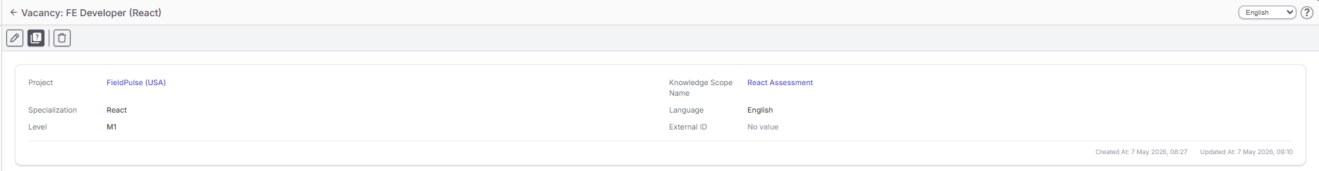 Created vacancy details page